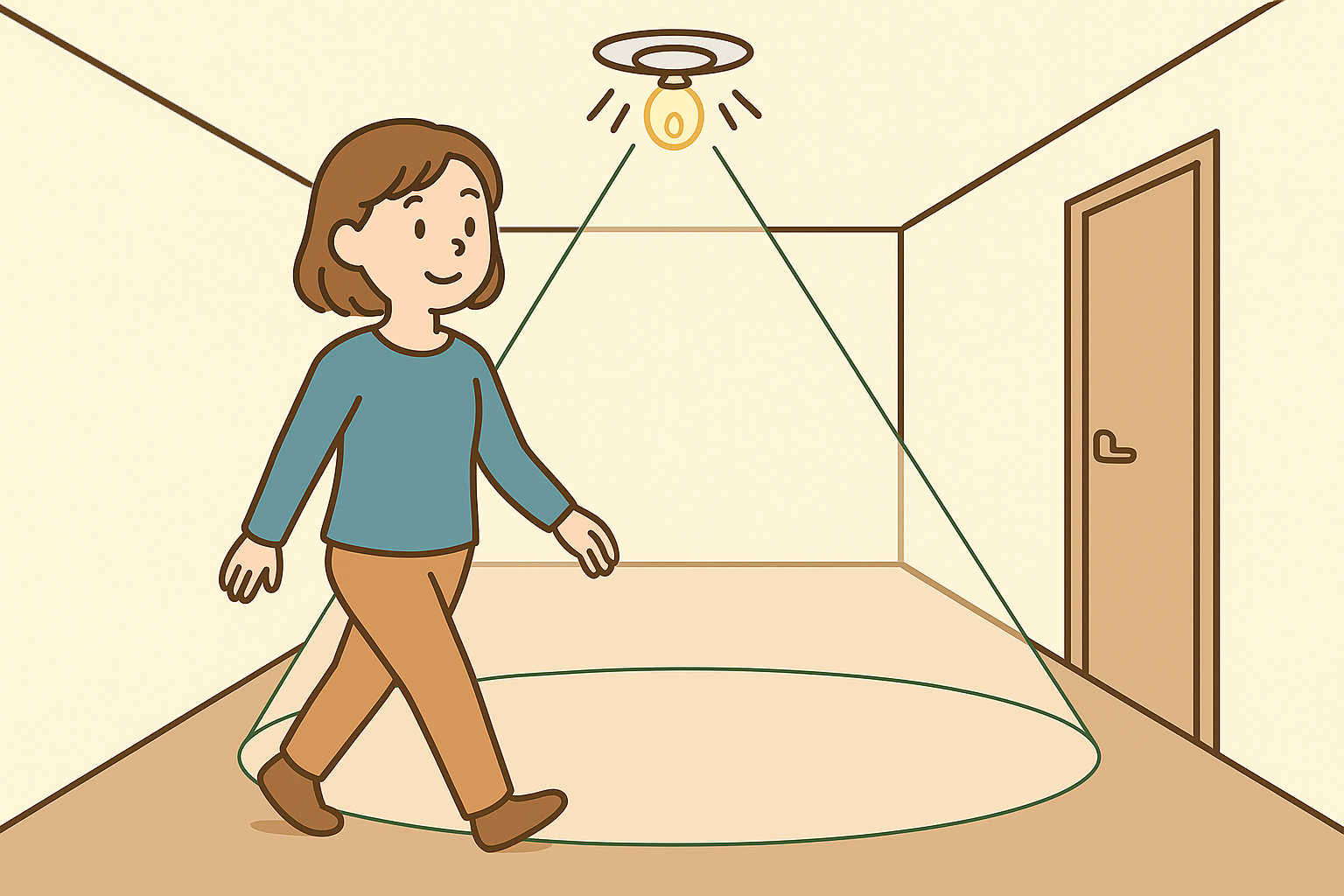 廊下のセンサー電球